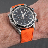 Tropical retro vintage replacement watch strap band FKM rubber tropic 19mm 20mm 21mm 22mm orange omega planet ocean chronograph variant_orange