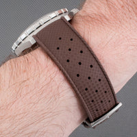 Tropical retro vintage replacement watch strap band FKM rubber tropic 19mm 20mm 21mm 22mm brown variant_brown