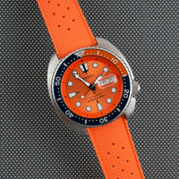 Tropical retro vintage replacement watch strap band FKM rubber tropic 19mm 20mm 21mm 22mm oranges seiko nemo turtle prospex variant_orange