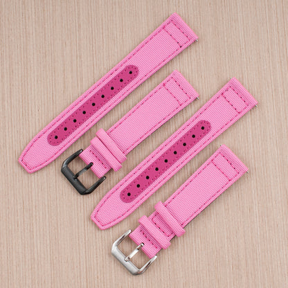 Brodinkee x StrapHabit 2022 Real Men Wear Pink Premium Sailcloth Quick Release Watch Straps