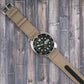 Premium Sailcloth quick release watch strap band replacement 19mm, 20mm, 21mm, 22mm khaki tan beige brown sand seiko turtle king grenade green srpe03