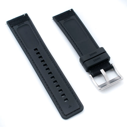 Sailcloth and FKM Rubber Quick Release Hybrid Watch Straps