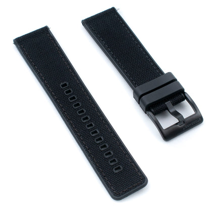 Sailcloth and FKM Rubber Quick Release Hybrid Watch Straps