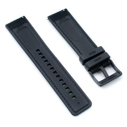 Sailcloth and FKM Rubber Quick Release Hybrid Watch Straps