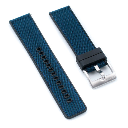 Sailcloth and FKM Rubber Quick Release Hybrid Watch Straps