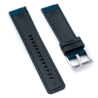 Sailcloth and FKM Rubber Quick Release Hybrid Watch Straps