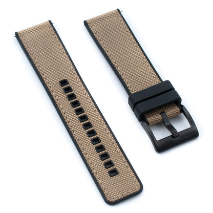 Sailcloth and FKM Rubber Quick Release Hybrid Watch Straps