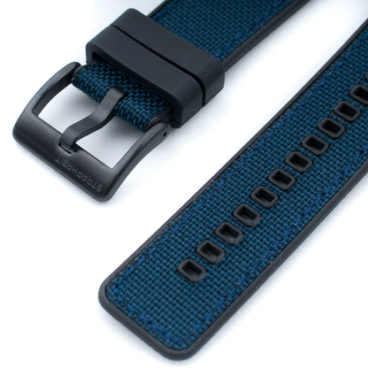 Sailcloth and FKM Rubber Quick Release Hybrid Watch Straps