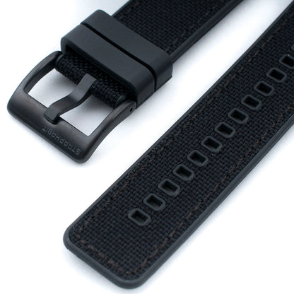 Sailcloth and FKM Rubber Quick Release Hybrid Watch Straps