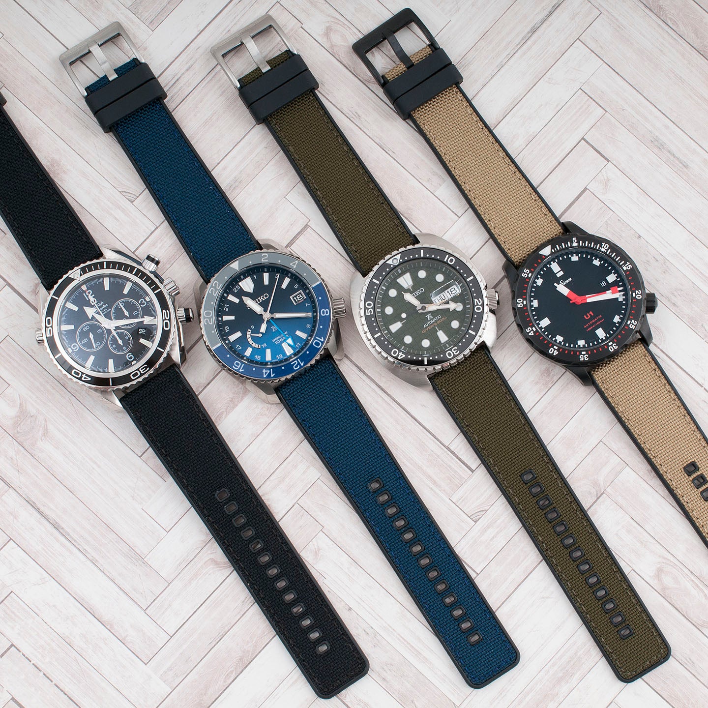 Shop Our Selection of 18mm to 22mm Blue Watch Straps | StrapHabit