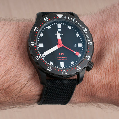 Sailcloth and FKM Rubber Quick Release Hybrid Watch Straps