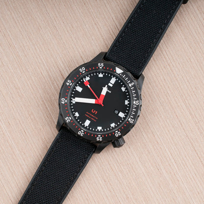 Sailcloth and FKM Rubber Quick Release Hybrid Watch Straps