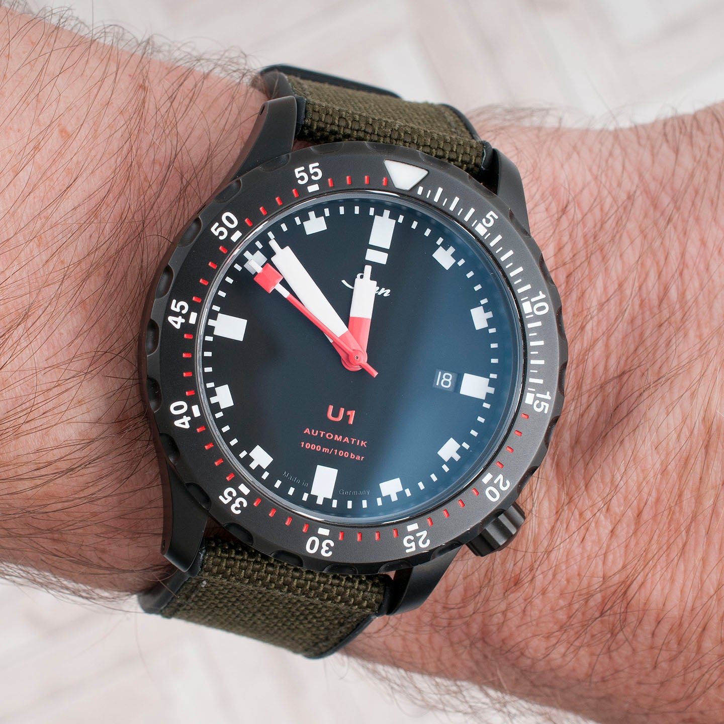 Sailcloth and FKM Rubber Quick Release Hybrid Watch Straps