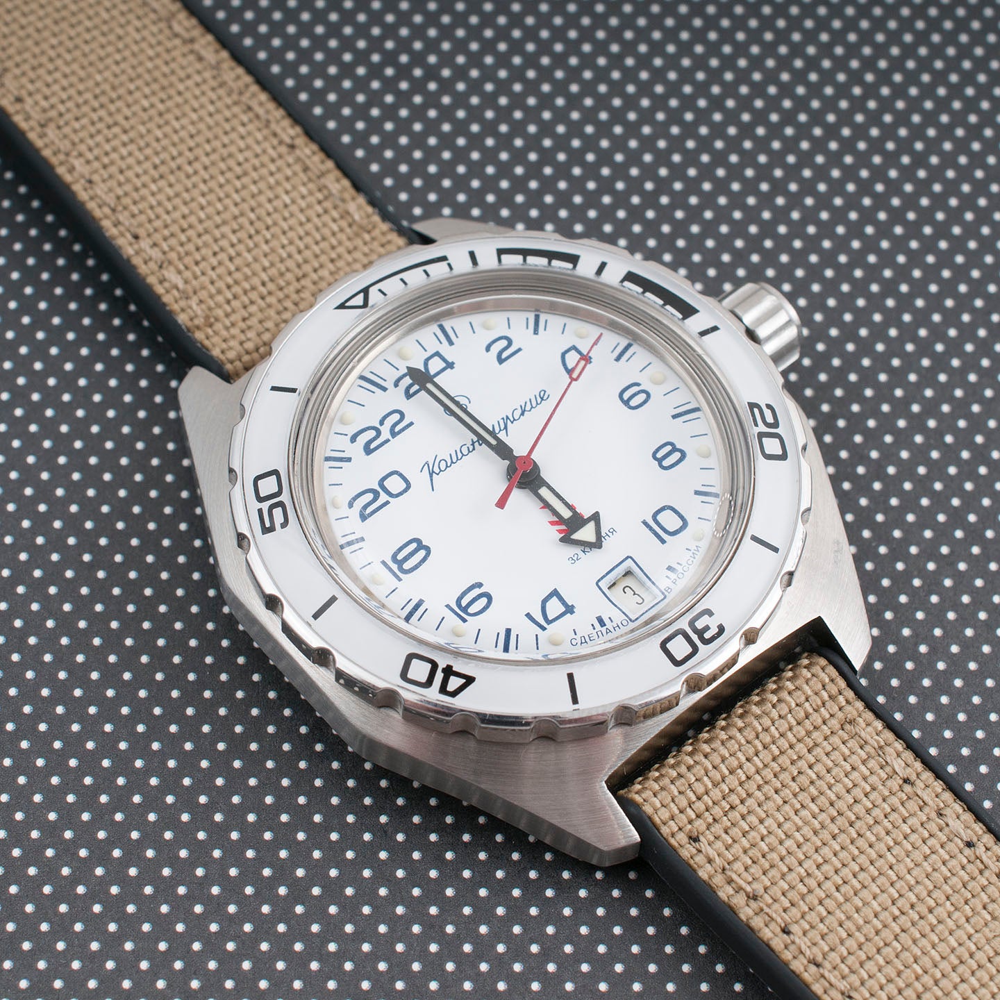 Sailcloth and FKM Rubber Quick Release Hybrid Watch Straps