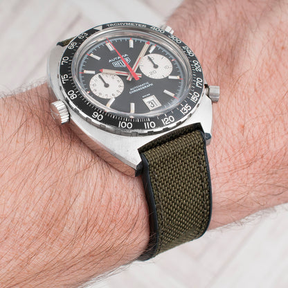 Sailcloth and FKM Rubber Quick Release Hybrid Watch Straps