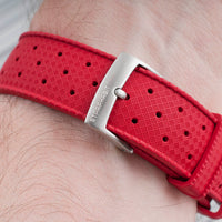 Tropical retro vintage replacement watch strap band FKM rubber tropic 19mm 20mm 21mm 22mm red variant_red