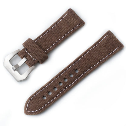 Distressed Canvas and Leather Quick Release Watch Straps