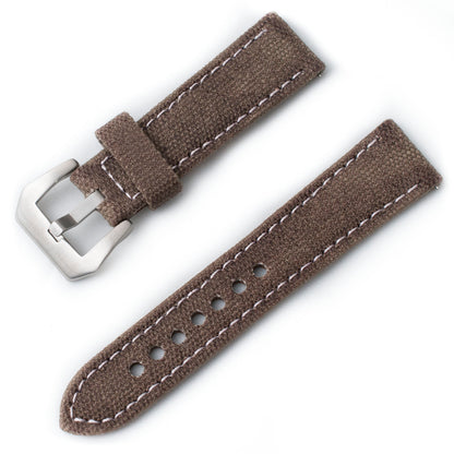 Distressed Canvas and Leather Quick Release Watch Straps