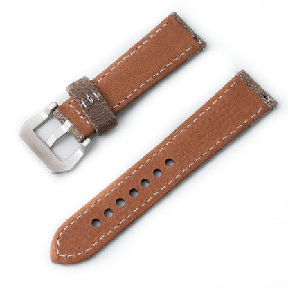 Distressed Canvas and Leather Quick Release Watch Straps