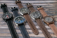 Distressed Canvas and Leather Quick Release Watch Straps