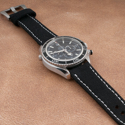 Distressed Canvas and Leather Quick Release Watch Straps