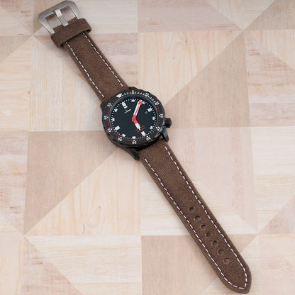 Distressed Canvas and Leather Quick Release Watch Straps