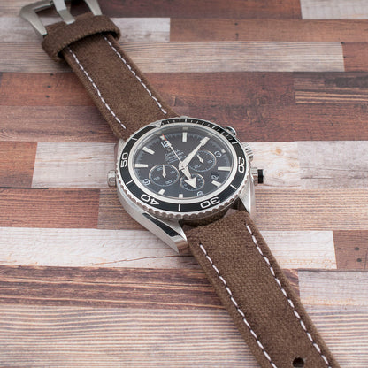 Distressed Canvas and Leather Quick Release Watch Straps