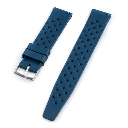 Tropical retro vintage replacement watch strap band FKM rubber tropic 19mm 20mm 21mm 22mm blue camo camouflage