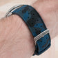 Tropical retro vintage replacement watch strap band FKM rubber tropic 19mm 20mm 21mm 22mm blue camo camouflage
