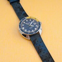 Tropical retro vintage replacement watch strap band FKM rubber tropic 19mm 20mm 21mm 22mm blue camo camouflage bulova devil diver variant_blue_camo