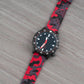 Tropical retro vintage replacement watch strap band FKM rubber tropic 19mm 20mm 21mm 22mm red camo camouflage sinn u1 s