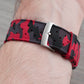 Tropical retro vintage replacement watch strap band FKM rubber tropic 19mm 20mm 21mm 22mm red camo camouflage