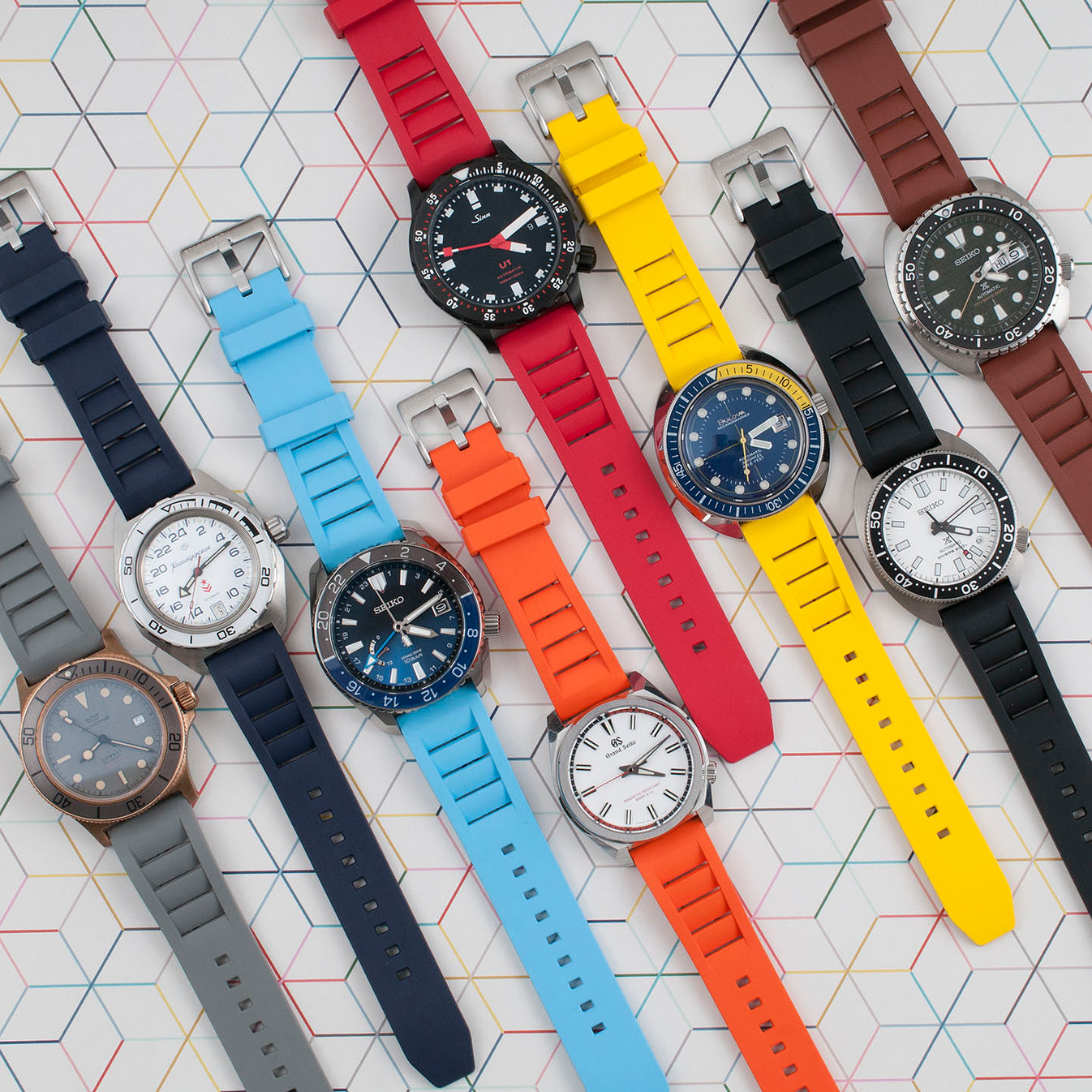 Vented FKM Rubber Quick Release Watch Straps I StrapHabit