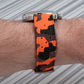 Tropical retro vintage replacement watch strap band FKM rubber tropic 19mm 20mm 21mm 22mm orange camo camouflage