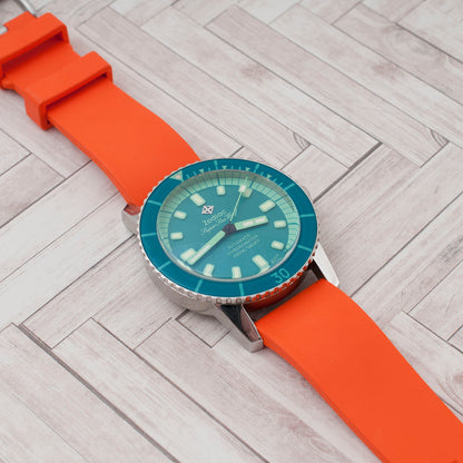 FKM Rubber Quick Release Replacement Watch Straps Bands 19mm 20,mm 21mm 22mm 24mm orange zodiac super sea wolf aquamarine dream