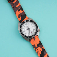 Tropical retro vintage replacement watch strap band FKM rubber tropic 19mm 20mm 21mm 22mm orange camo camouflage seiko spb313 slim willard white variant_orange_camo