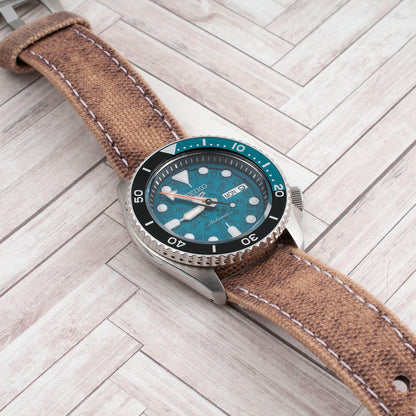 Distressed Canvas and Leather Quick Release Watch Straps