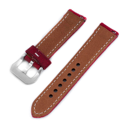 Distressed Canvas and Leather Quick Release Watch Straps