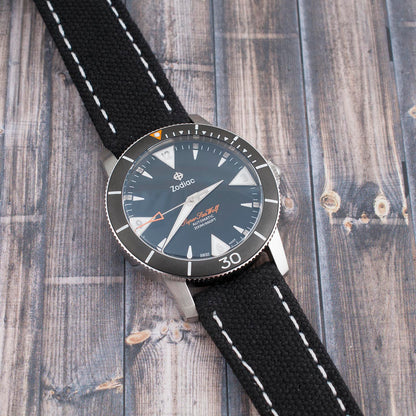 Distressed Canvas and Leather Quick Release Watch Straps