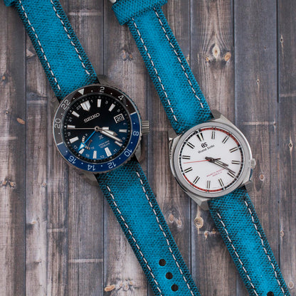 Distressed Canvas and Leather Quick Release Watch Straps