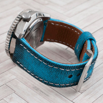 Distressed Canvas and Leather Quick Release Watch Straps