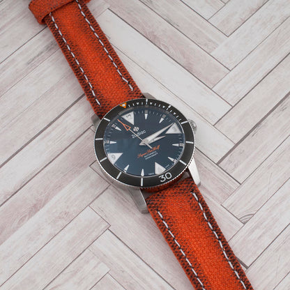 Distressed Canvas and Leather Quick Release Watch Straps