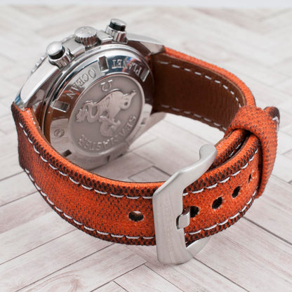 Distressed Canvas and Leather Quick Release Watch Straps