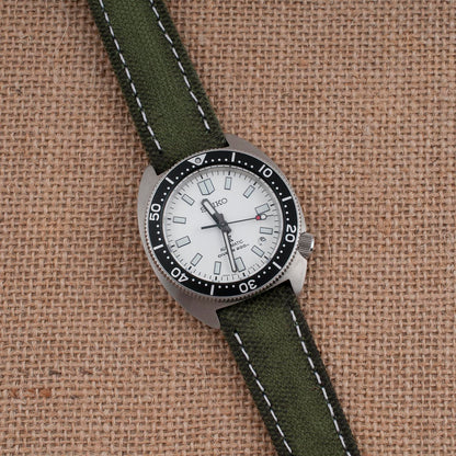 Distressed Canvas and Leather Quick Release Watch Straps