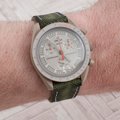 Distressed Canvas and Leather Quick Release Watch Straps