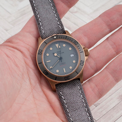 Distressed Canvas and Leather Quick Release Watch Straps