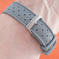 Tropical retro vintage replacement watch strap band FKM rubber tropic 19mm 20mm 21mm 22mm gray grey variant_gray