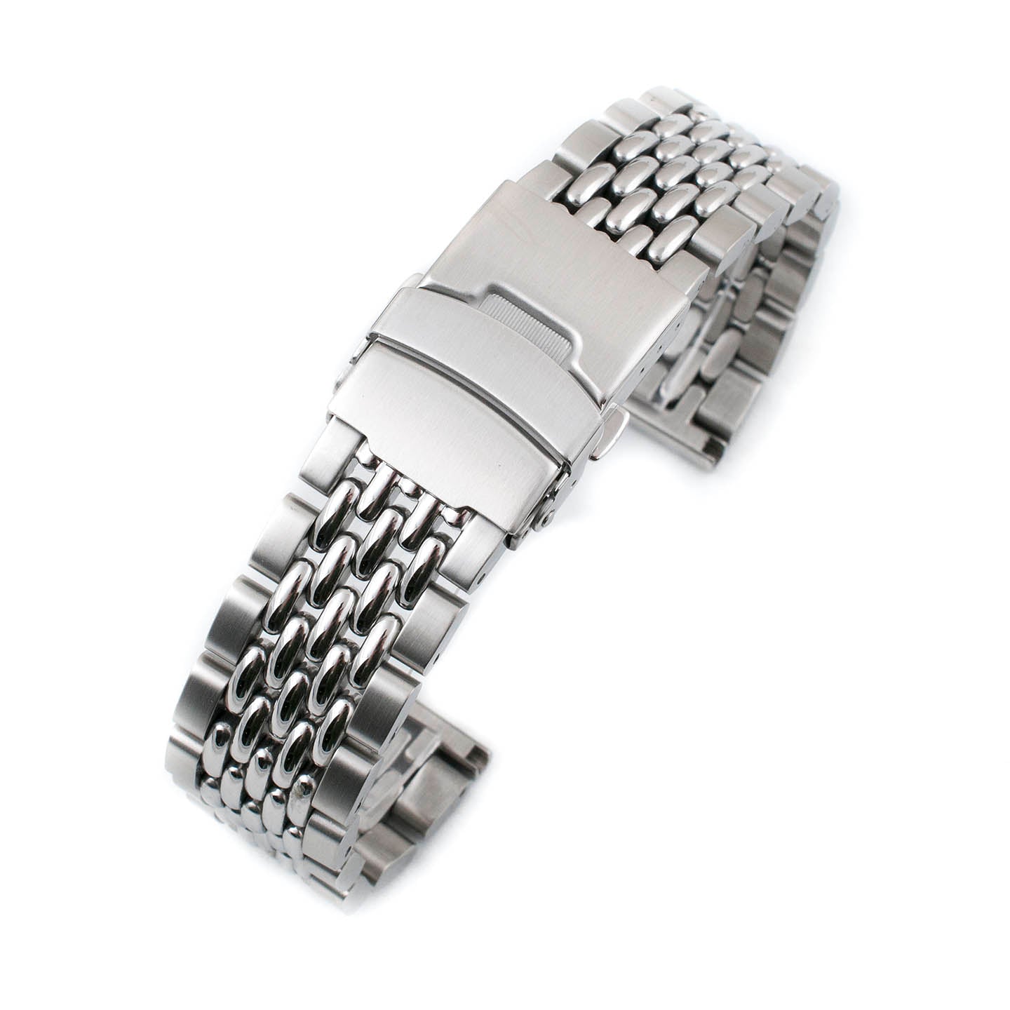 StrapHabit Beads of Rice Bracelets 20mm / Silver