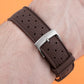 Tropical retro vintage replacement watch strap band FKM rubber tropic 19mm 20mm 21mm 22mm brown
