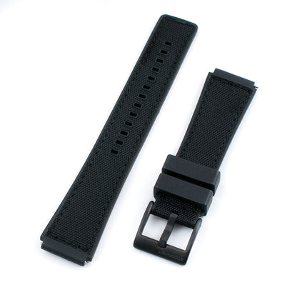 TQ18 Q Timex Replacement Watch Straps - Sailcloth and FKM Rubber Hybrid Quick Release Watch Bands